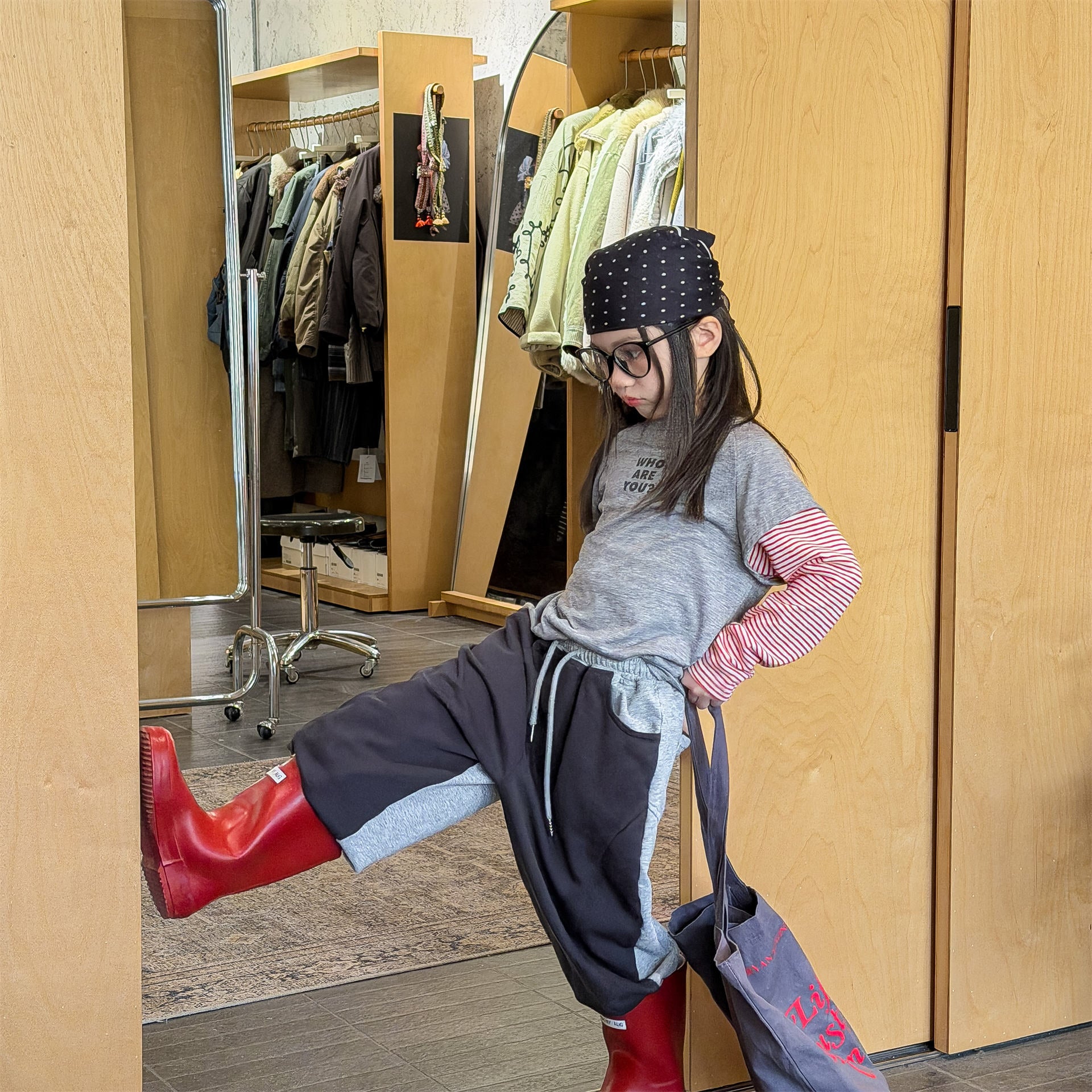 Two Tone Sweatpants バイカラー スウェットパンツ【mh0012465】 ADbaby ロングパンツ・スウェットパンツ