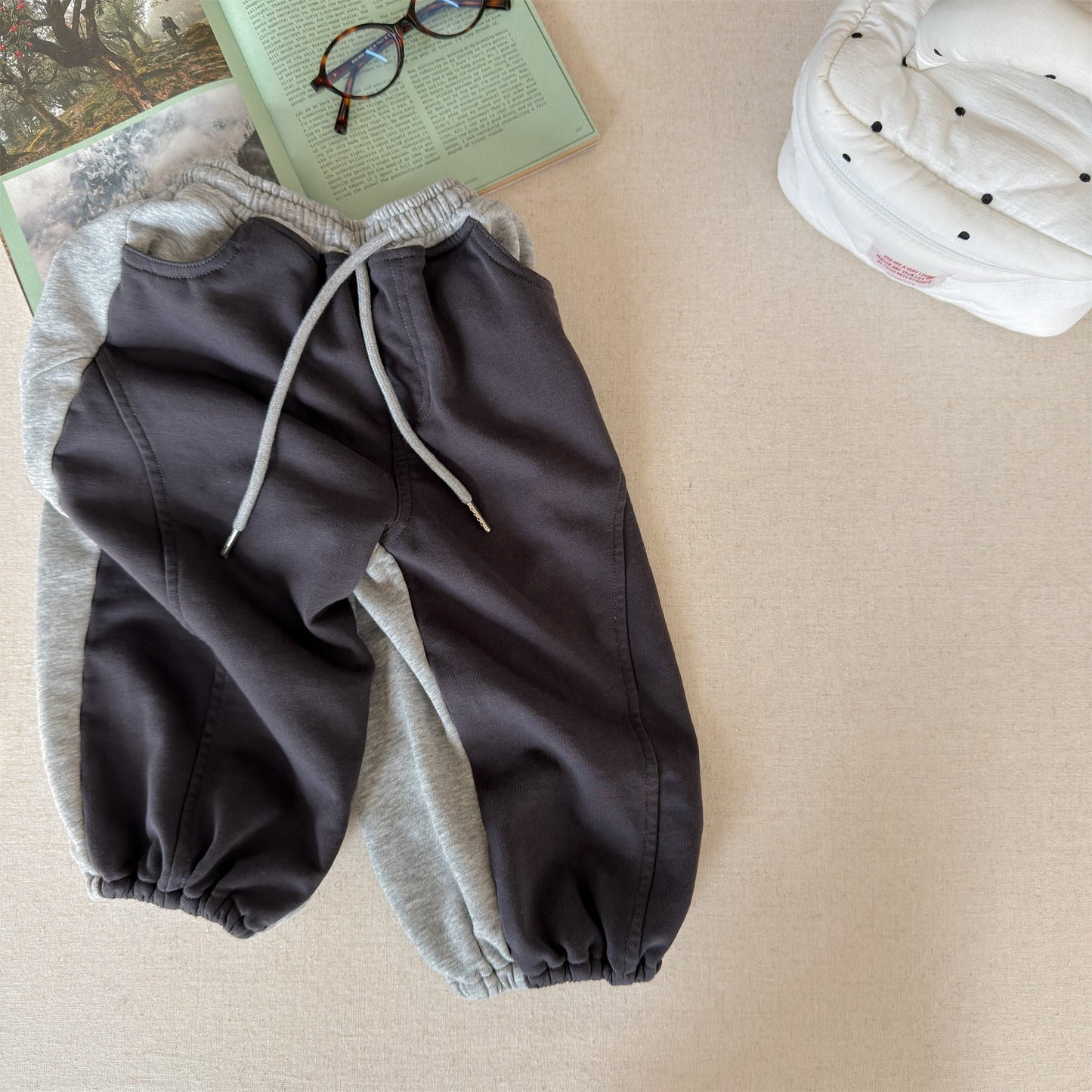 Two Tone Sweatpants バイカラー スウェットパンツ【mh0012465】 Gray / 80cm ADbaby ロングパンツ・スウェットパンツ