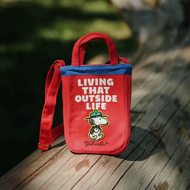 メッセンジャーバッグ Red TYAKASHA KIDS x PEANUTS キッズミニショルダーバッグ【mh0010084】