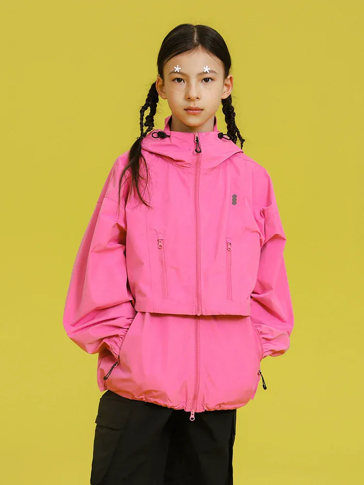 ショートコート・ジャケット・ジャンパー TYAKASHA KIDS ツーウェイベストフーディウインドブレーカージャケット【mh0010089】