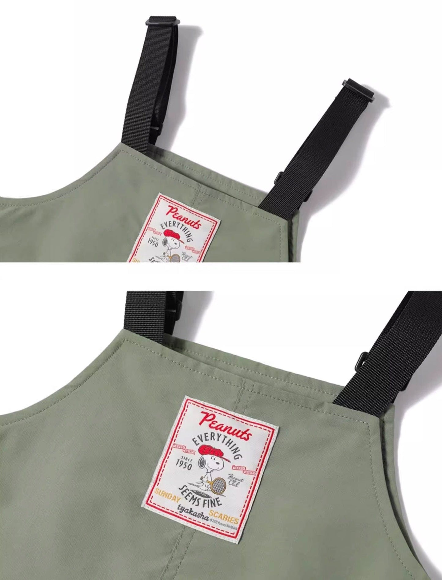 ノースリーブワンピース TYAKASHA KIDS x PEANUTS サスペンダーオーバーオールスカート【mh0010077】