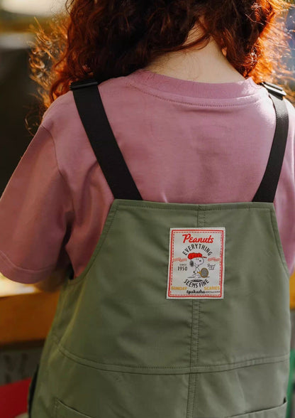 ノースリーブワンピース TYAKASHA KIDS x PEANUTS サスペンダーオーバーオールスカート【mh0010077】