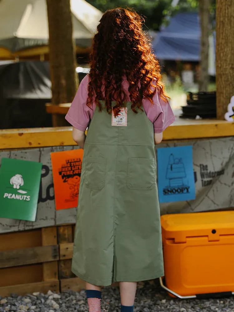 ノースリーブワンピース TYAKASHA KIDS x PEANUTS サスペンダーオーバーオールスカート【mh0010077】
