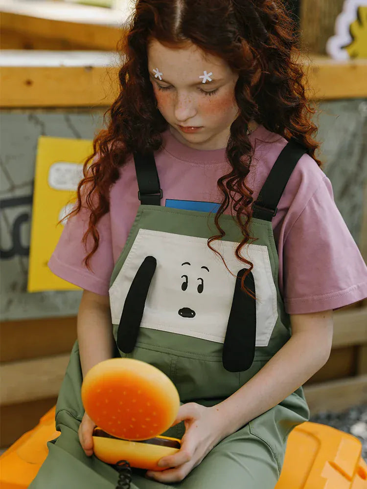 ノースリーブワンピース TYAKASHA KIDS x PEANUTS サスペンダーオーバーオールスカート【mh0010077】