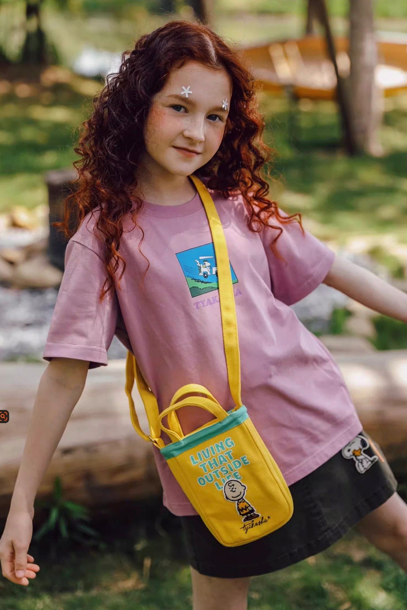 メッセンジャーバッグ TYAKASHA KIDS x PEANUTS キッズミニショルダーバッグ【mh0010084】