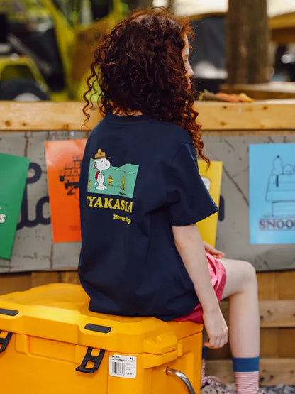 半袖Tシャツ TYAKASHA KIDS x PEANUTS プリント半袖Tシャツ【mh0010091】