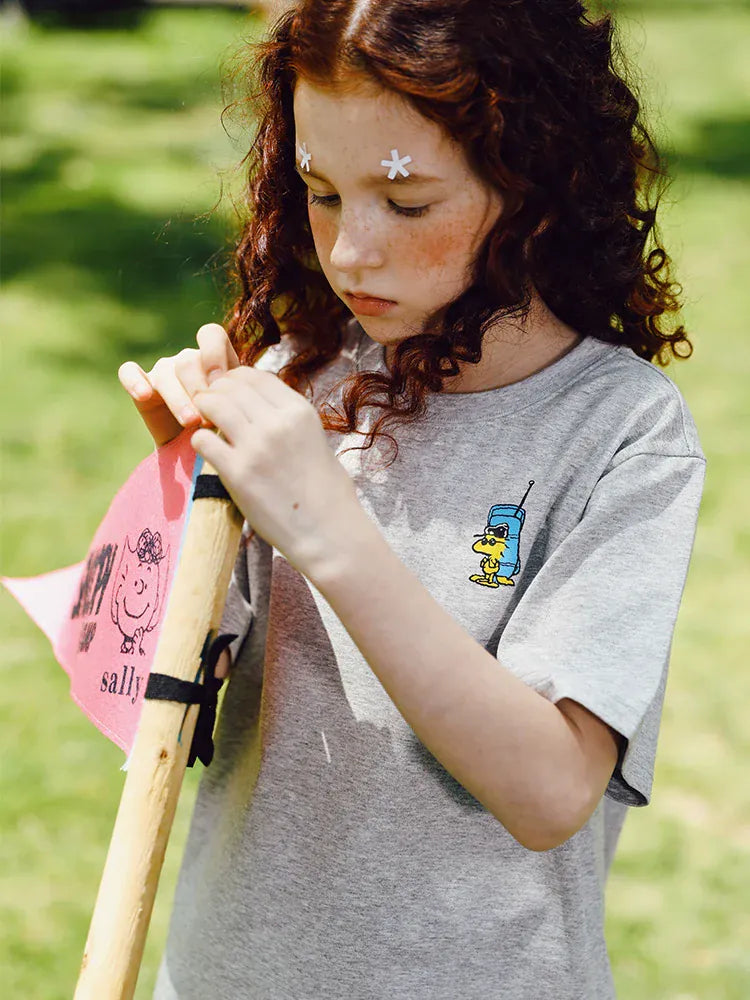 半袖Tシャツ TYAKASHA KIDS x PEANUTS プリント半袖Tシャツ【mh0010091】