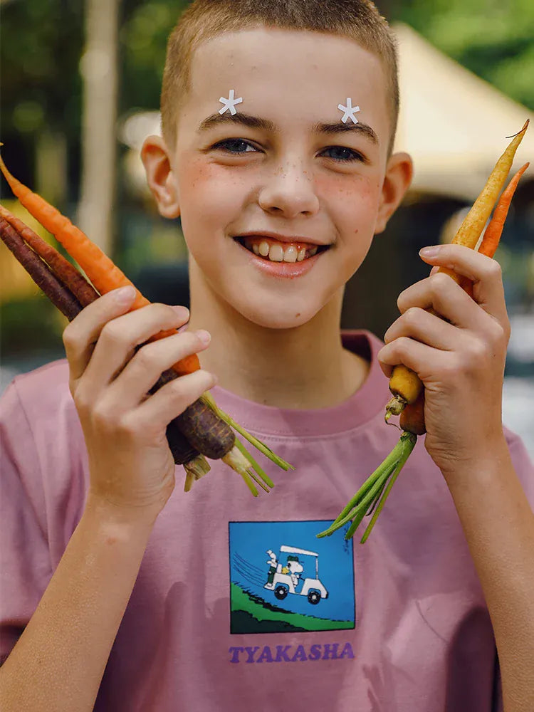 半袖Tシャツ TYAKASHA KIDS x PEANUTS プリント半袖Tシャツ【mh0010091】