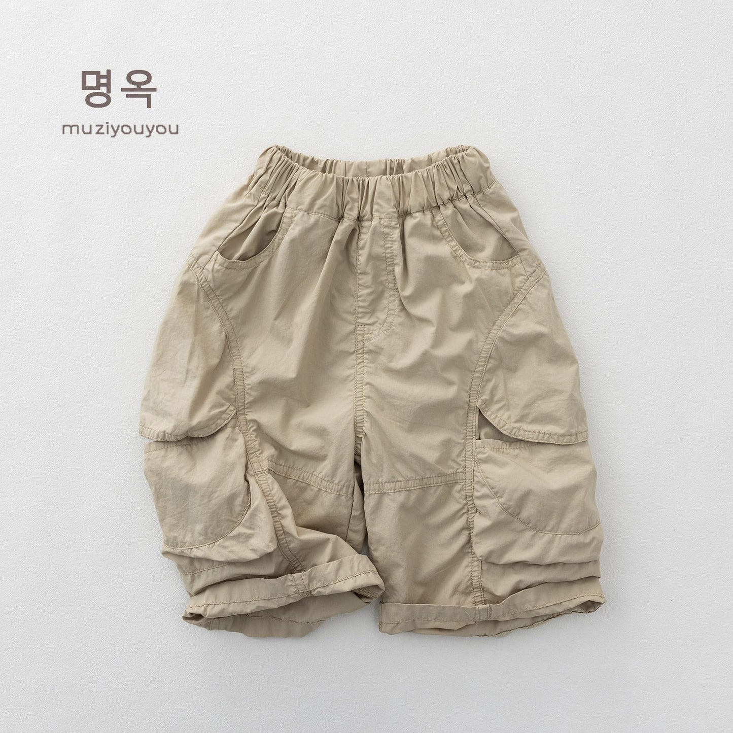 Utility Cargo Pants 立体カッティング ロングパンツ【mh0013146】 Khaki / 80cm 명옥 muziyouyou ロングパンツ・スウェットパンツ
