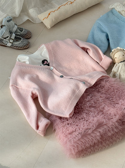 V-neck Shell Button Cardigan Vネック シェルボタン カーディガン【mh0012275】 Laibaobao