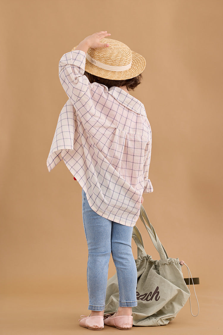 Vacation Style Long Sleeved Shirt ルーズ ナチュラル 長袖シャツ【mh0012378】 HEY BOOBII