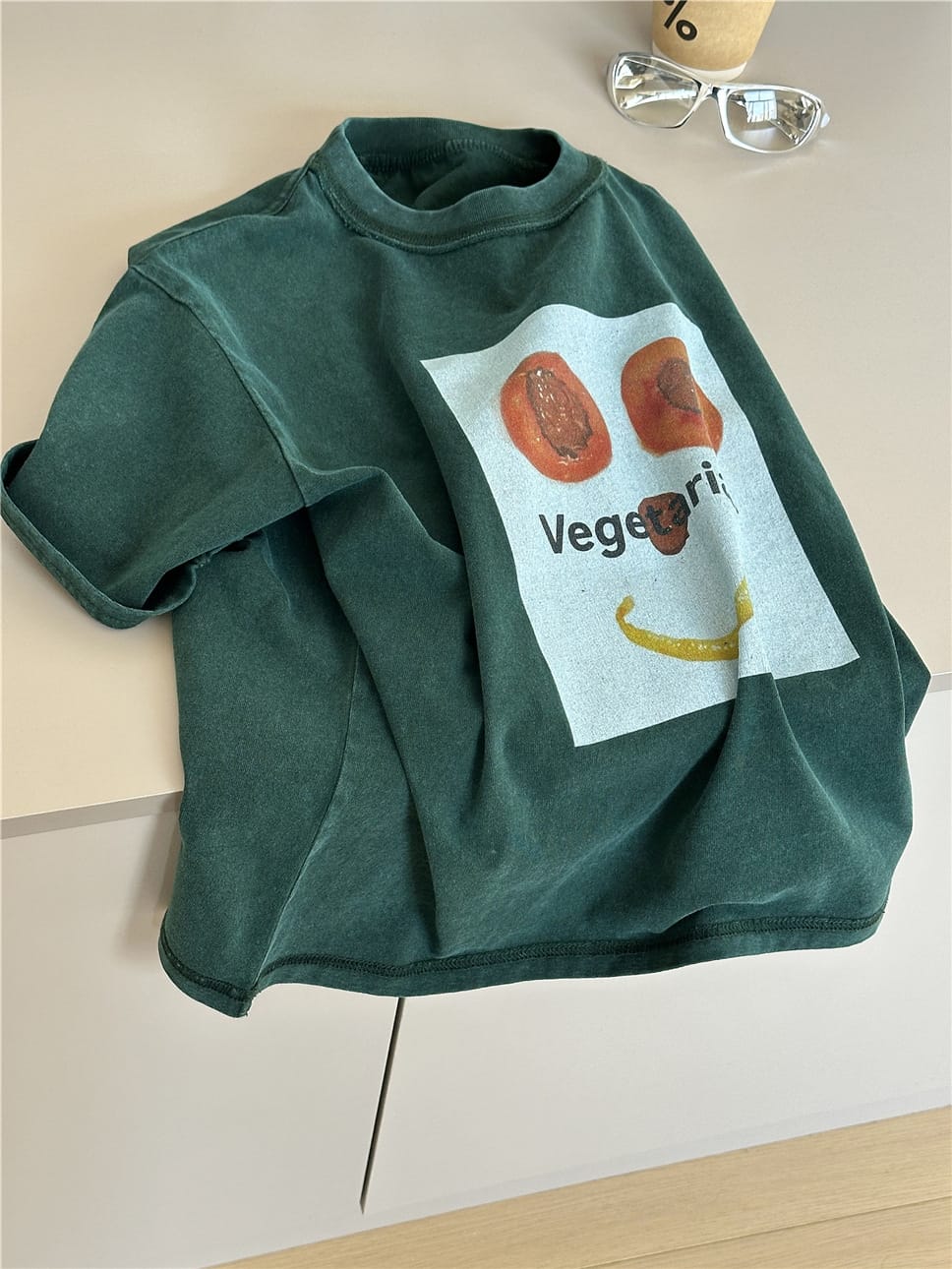 Vegetable Graphic Tee スマイルプリント 半袖Tシャツ【mh0012954】 snidols 半袖Tシャツ