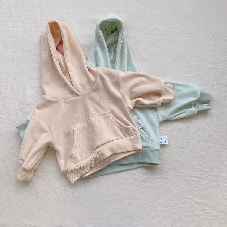 Velvet Hooded Top & Skirt Set ベルベット フーディトップス＆スカート セット【mh0012689】 BBAMMA 長袖セットアップ