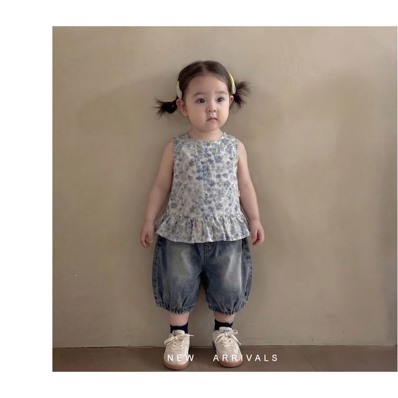 Vintage Balloon Denim ウォッシュ バルーンショートパンツ【mh0012849】 ABNN ハーフパンツ・ショートパンツ