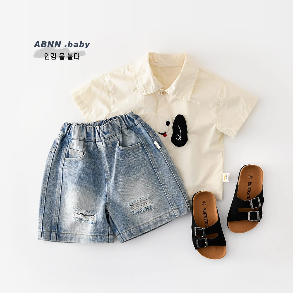 Vintage Distressed Denim Shorts ダメージ デニム ショートパンツ【mh0012853】 ABNN ハーフパンツ・ショートパンツ