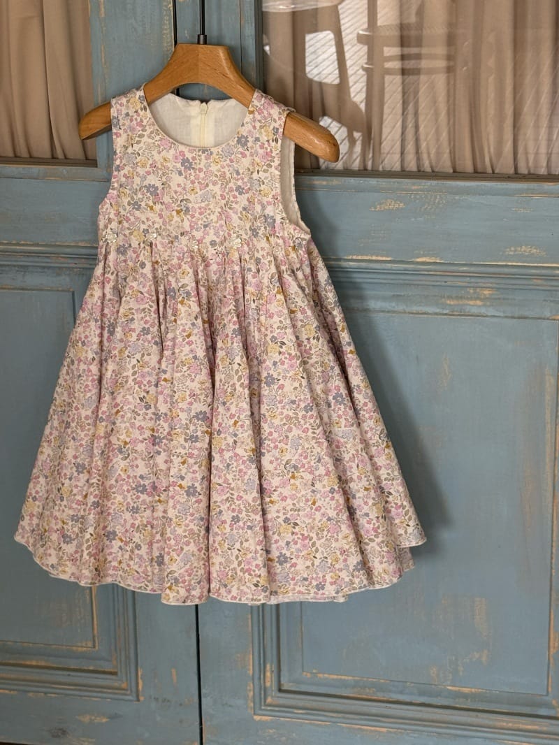Vintage Floral Sleeveless Dress フローラル ノースリーブワンピース【mh0013241】 Chengle ノースリーブワンピース