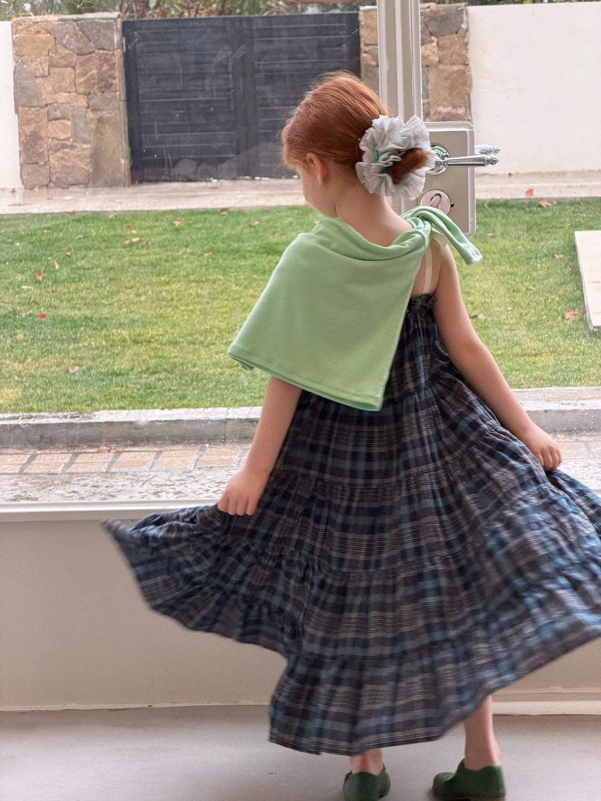 Vintage Plaid Tiered Dress チェック柄 キャミソールワンピース【mh0012888】 Jianzidan ノースリーブワンピース