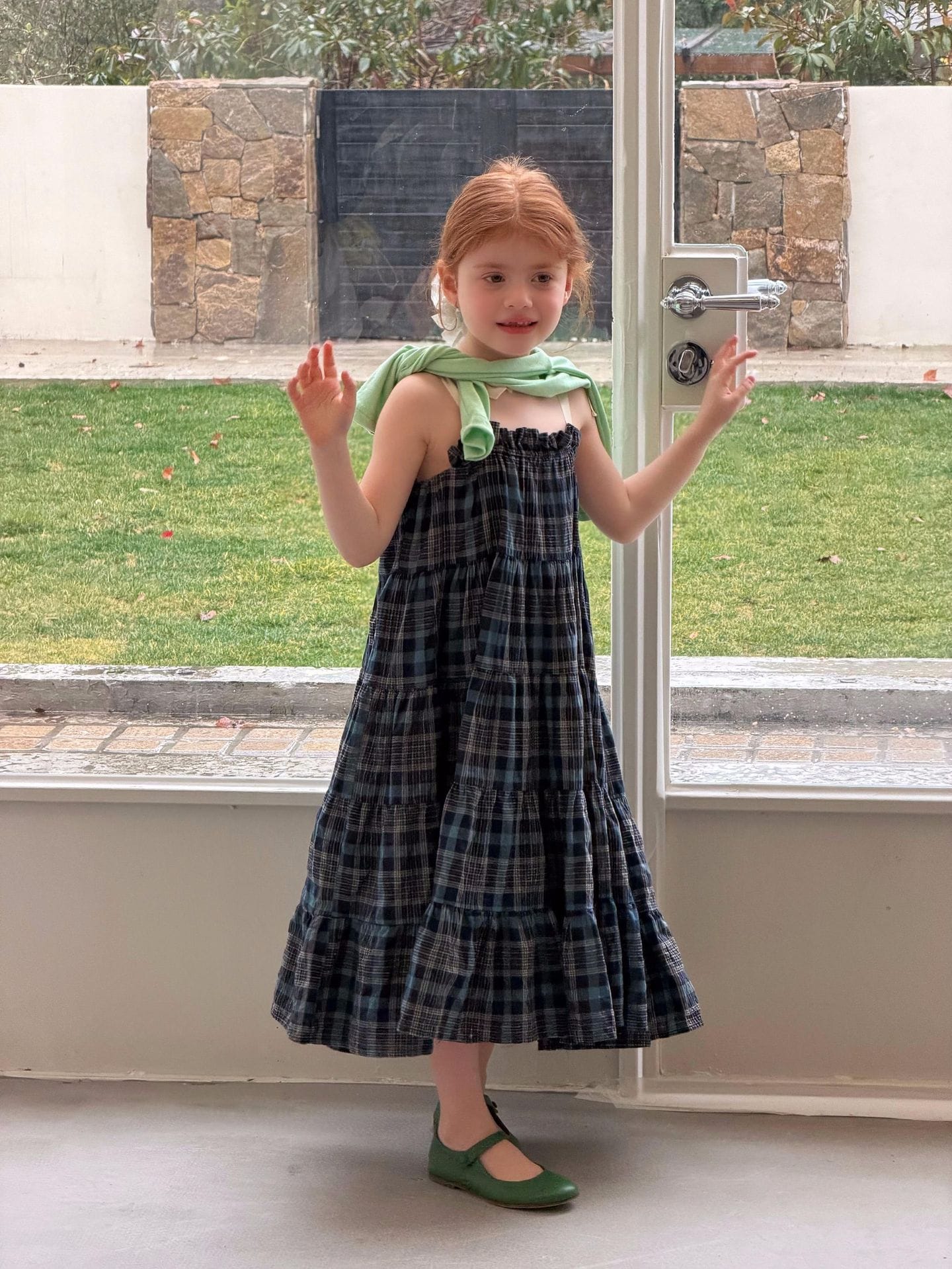 Vintage Plaid Tiered Dress チェック柄 キャミソールワンピース【mh0012888】 Jianzidan ノースリーブワンピース