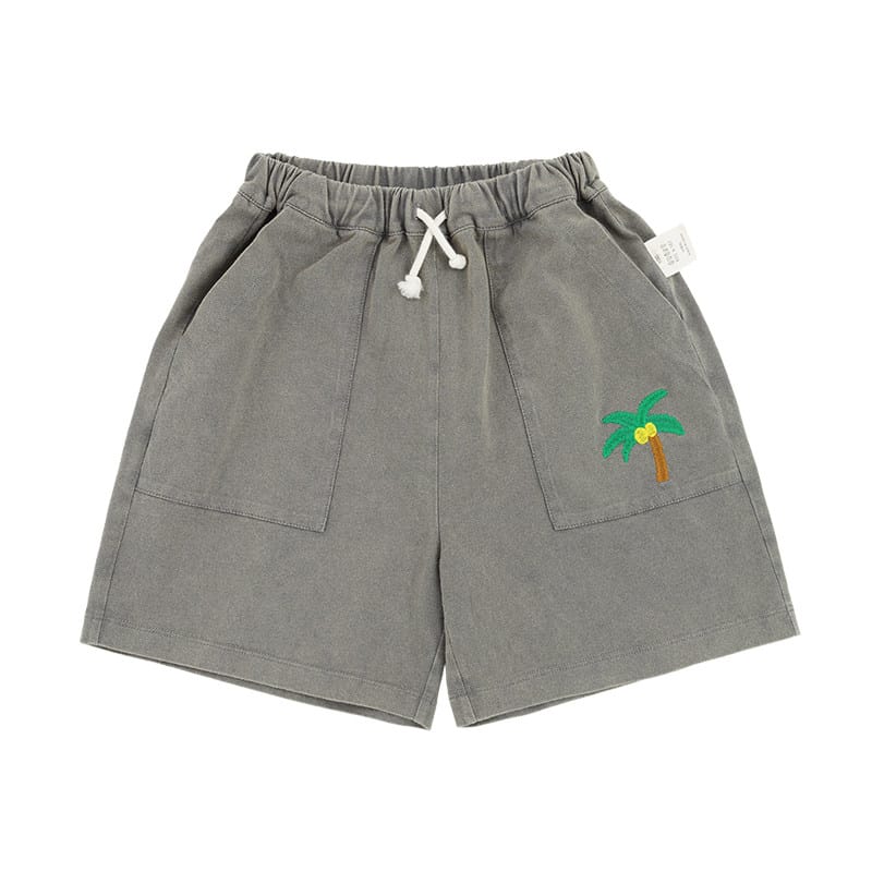 Vintage Printed Shirt Shorts レトロ 半袖シャツ ハーフパンツ【mh0013085】 Reef lime shorts / 90cm RICE & SKY 半袖セットアップ