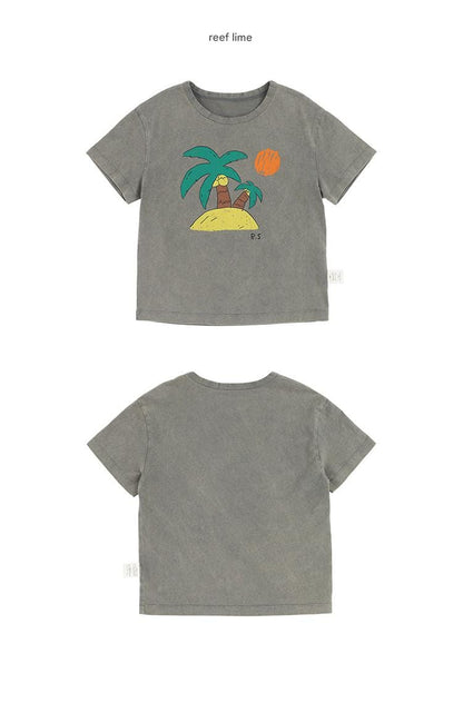 Vintage Printed Tee レトロ 半袖Tシャツ【mh0013086】 RICE & SKY 半袖Tシャツ