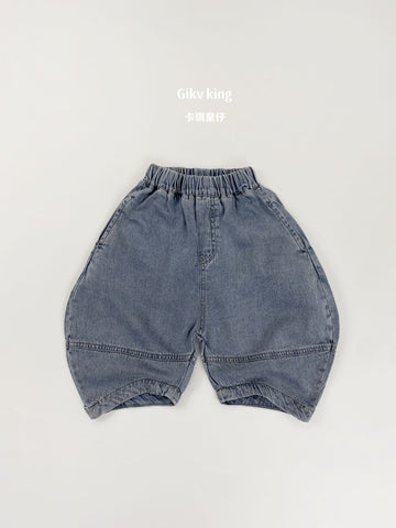 Vintage Wash Cocoon Denim Pants コクーン デニムハーフパンツ【mh0013482】 Gikv king デニムパンツ