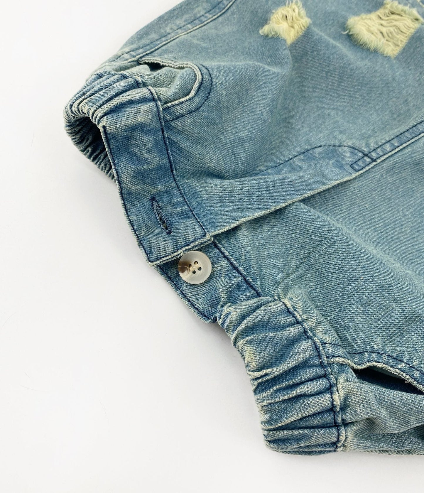Vintage Wash Distressed Denim Shorts ダメージ デニムハーフパンツ【mh0013479】 Gikv king ハーフパンツ・ショートパンツ