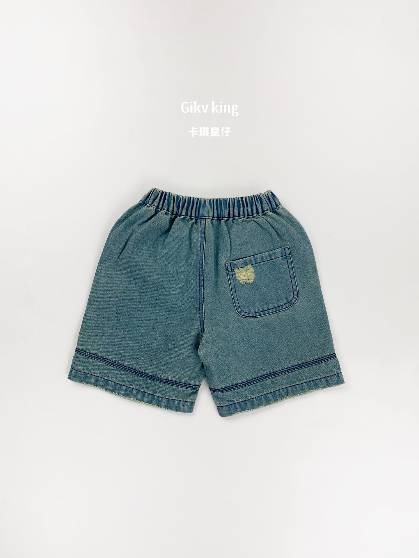 Vintage Wash Distressed Denim Shorts ダメージ デニムハーフパンツ【mh0013479】 Gikv king ハーフパンツ・ショートパンツ