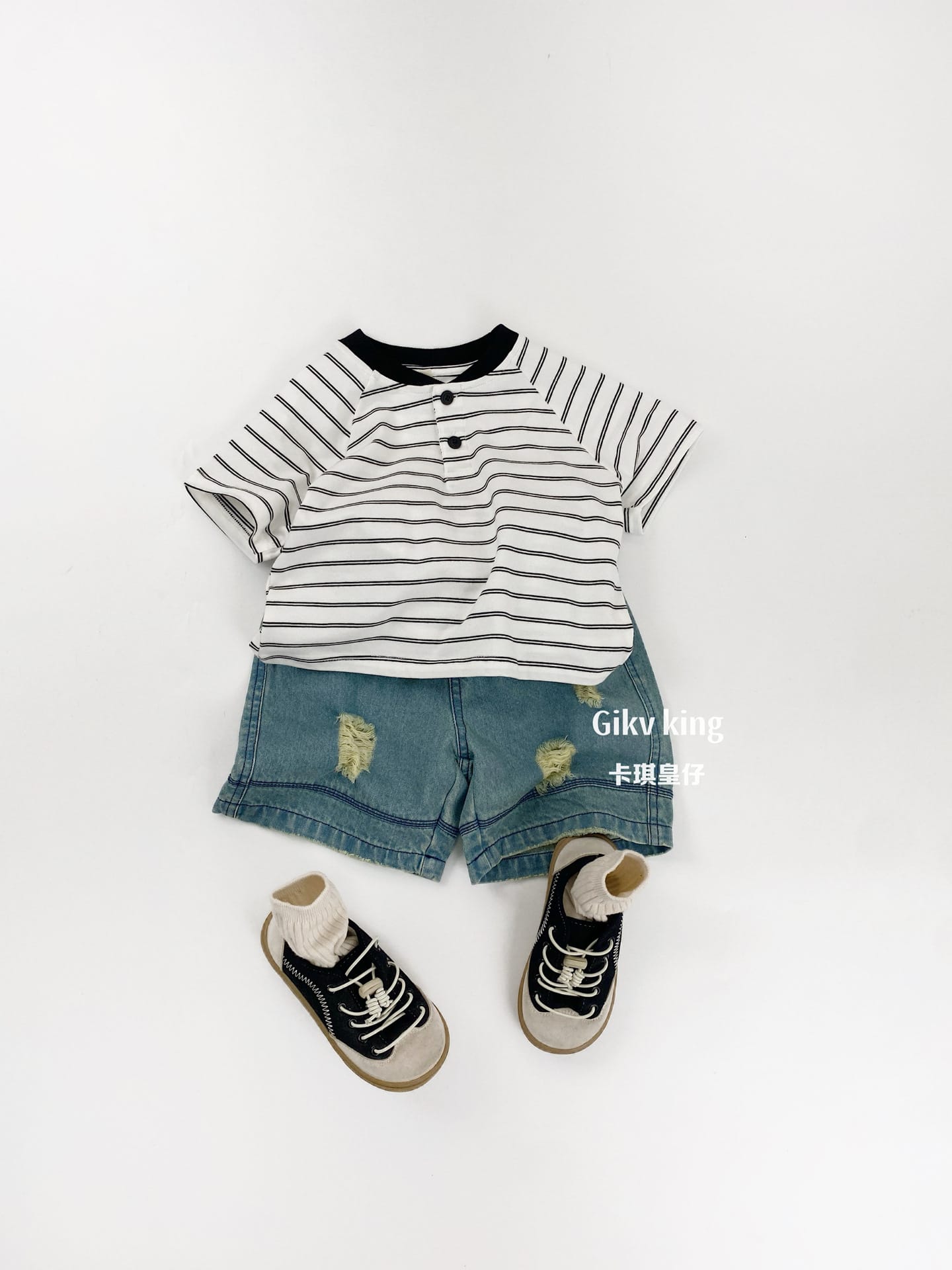 Vintage Wash Distressed Denim Shorts ダメージ デニムハーフパンツ【mh0013479】 Gikv king ハーフパンツ・ショートパンツ