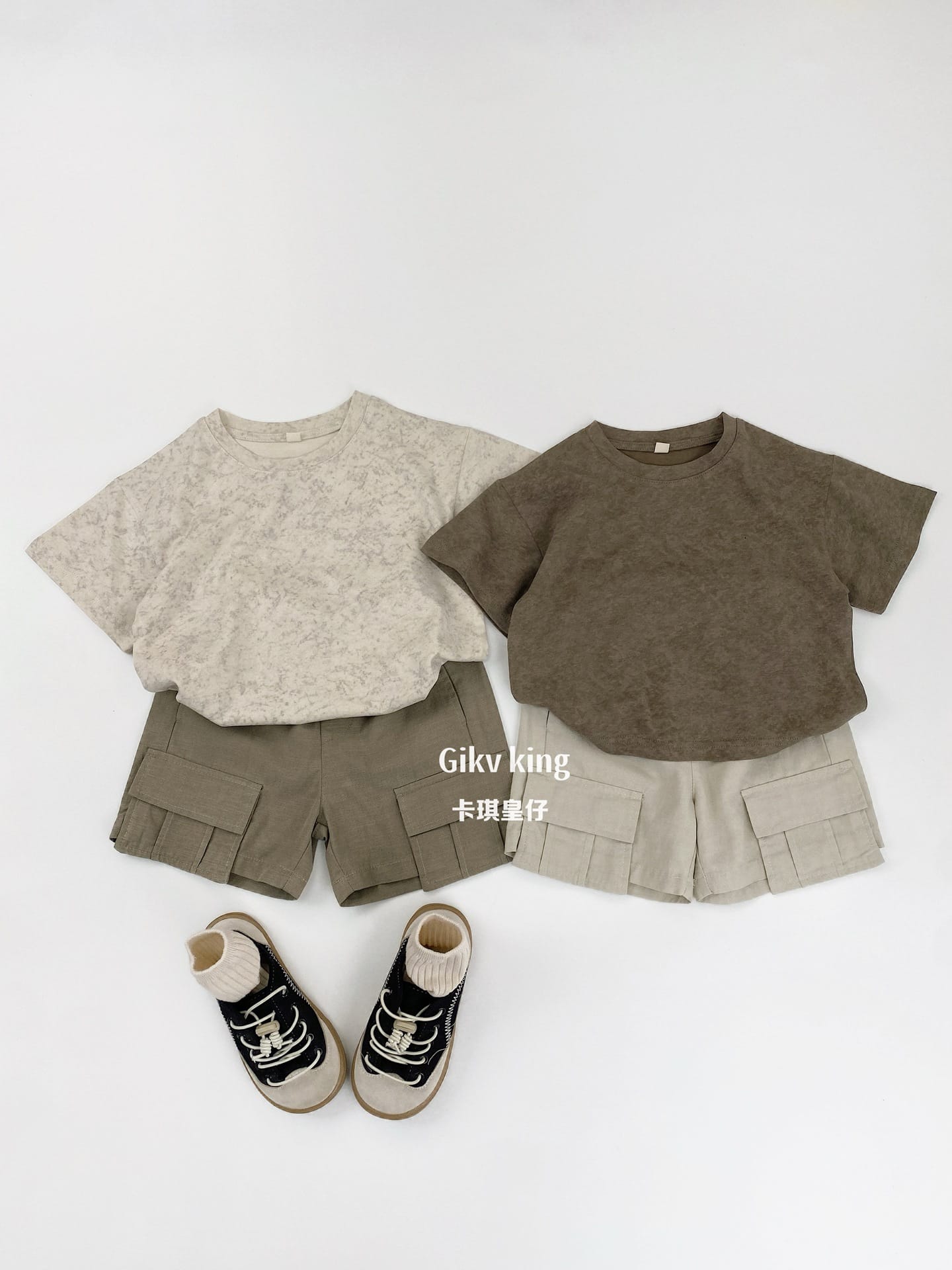 Vintage Wash Sand Texture Tee ムラ染め 半袖Tシャツ【mh0013486】 Gikv king 半袖Tシャツ