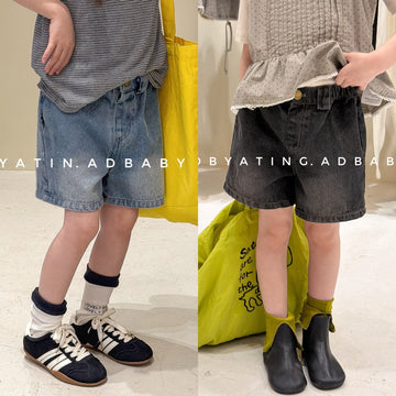 Vintage Washed Denim Shorts ベーシック デニムショートパンツ【mh0013225】 ADbaby ハーフパンツ・ショートパンツ