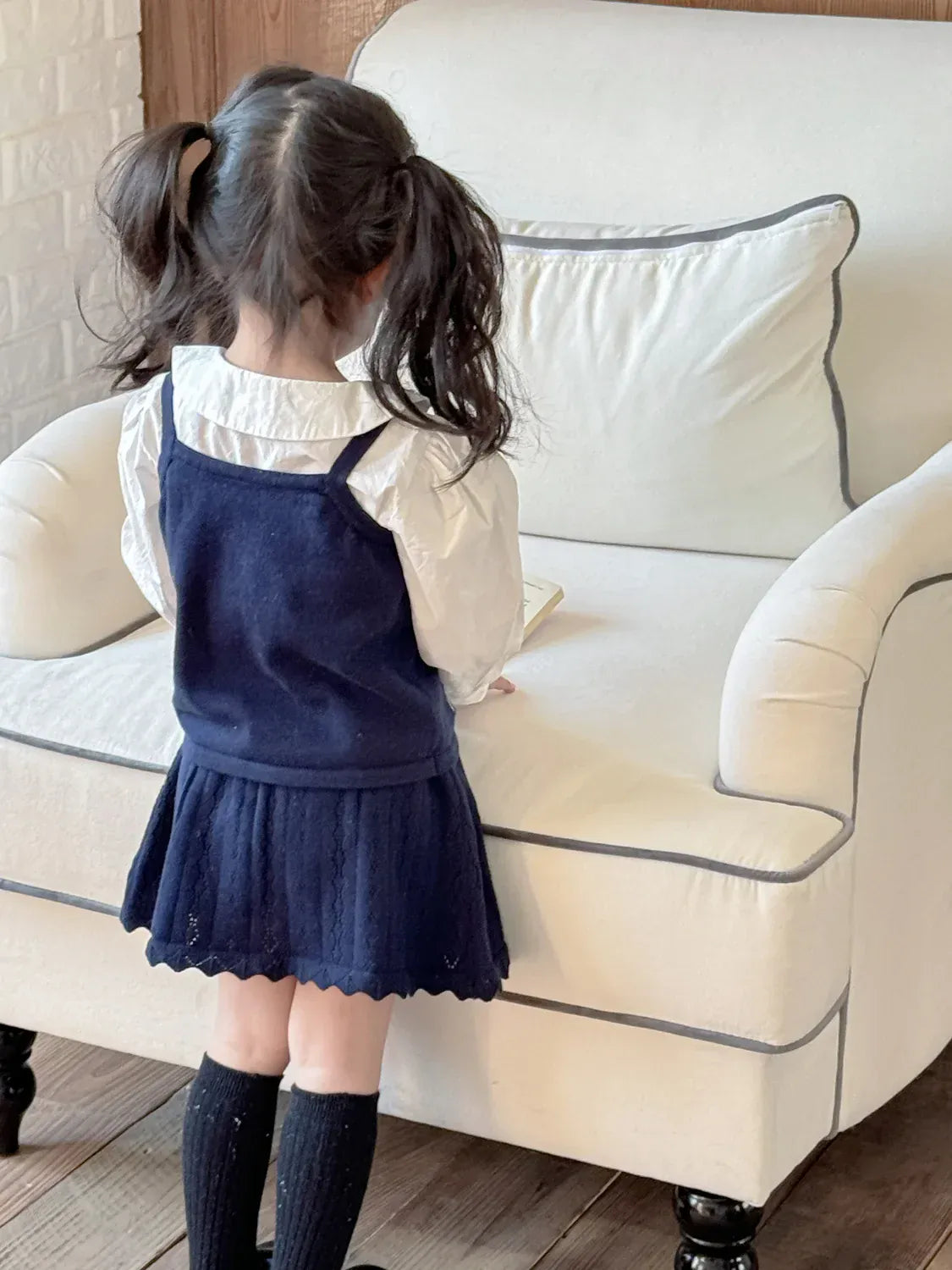 スカート キッズスカート レースニットAラインスカート【mh-0008932】