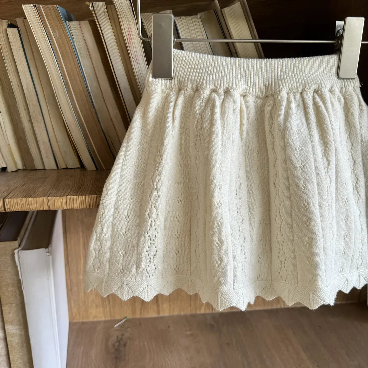 スカート キッズスカート レースニットAラインスカート【mh-0008932】