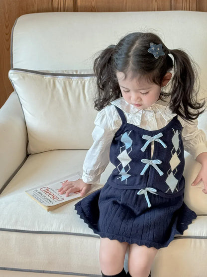 スカート キッズスカート レースニットAラインスカート【mh-0008932】