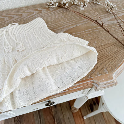 スカート キッズスカート ダブルレイヤーニットミニケーキスカート【mh0007669】