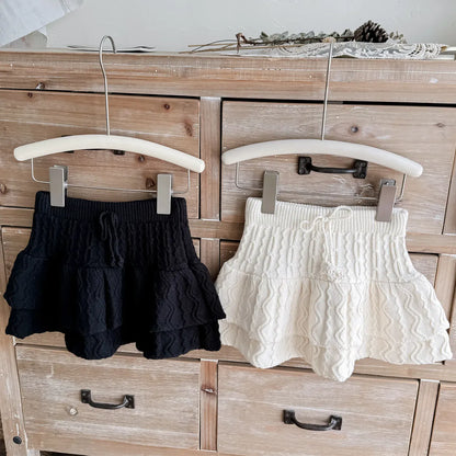 スカート キッズスカート ダブルレイヤーニットミニケーキスカート【mh0007669】