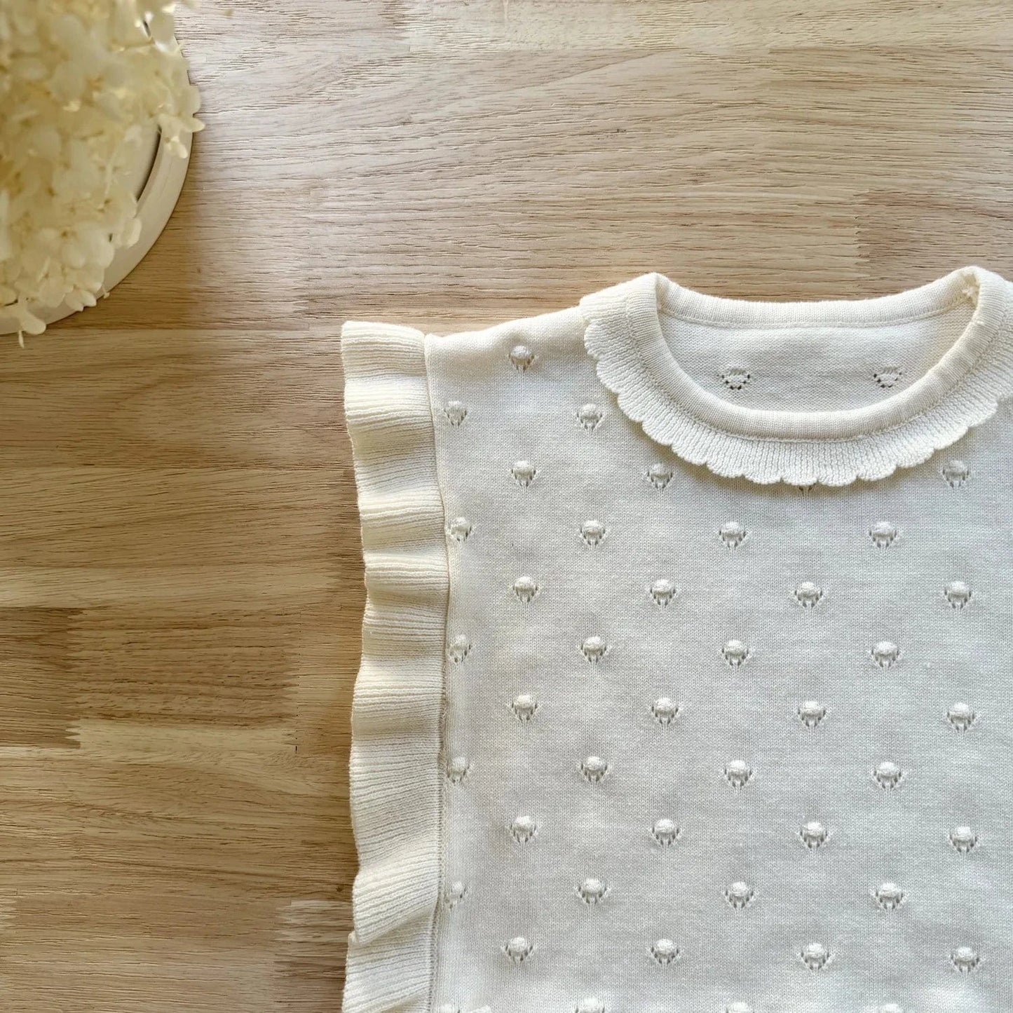 ベスト キッベスト フリルリボンニットショールビブベスト【mh0008930】