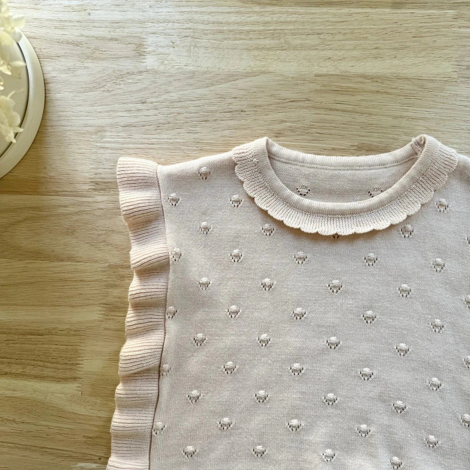 ベスト キッベスト フリルリボンニットショールビブベスト【mh0008930】