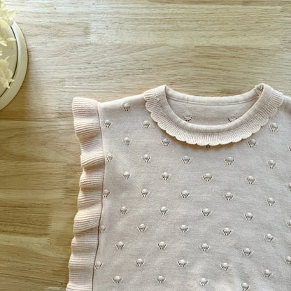 ベスト キッベスト フリルリボンニットショールビブベスト【mh0008930】