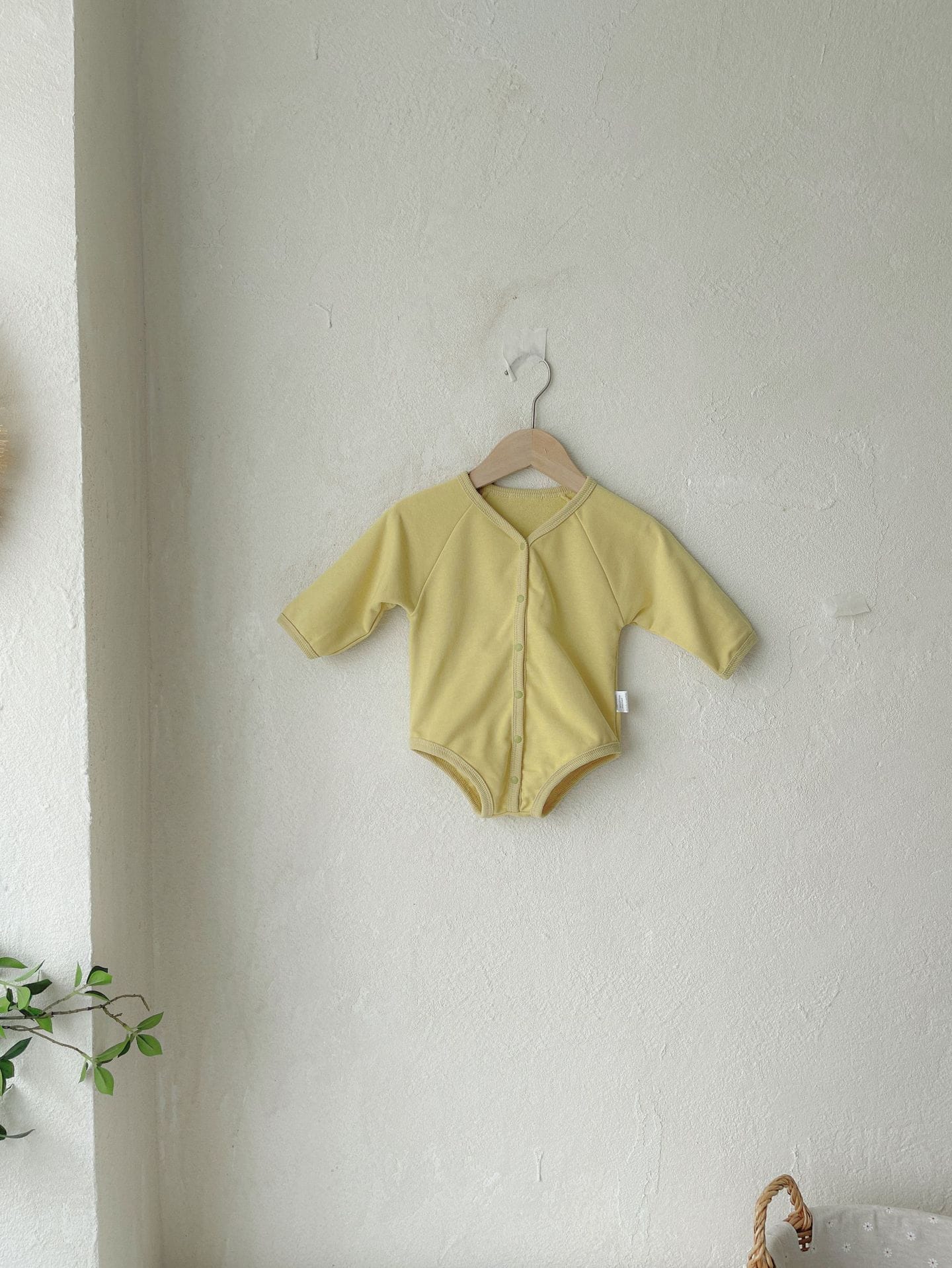 Waffle Knit Romper with Bonnet ワッフル 長袖 ロンパース ボンネット【mh0012676】 BBAMMA 長袖ロンパース