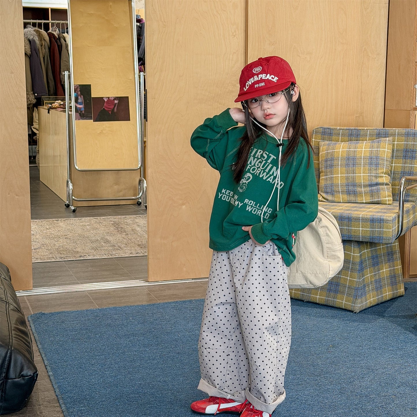 Washed Cotton Harem Pants ウォッシュドコットン テーパード パンツ【mh0012440】 ADbaby ロングパンツ・スウェットパンツ