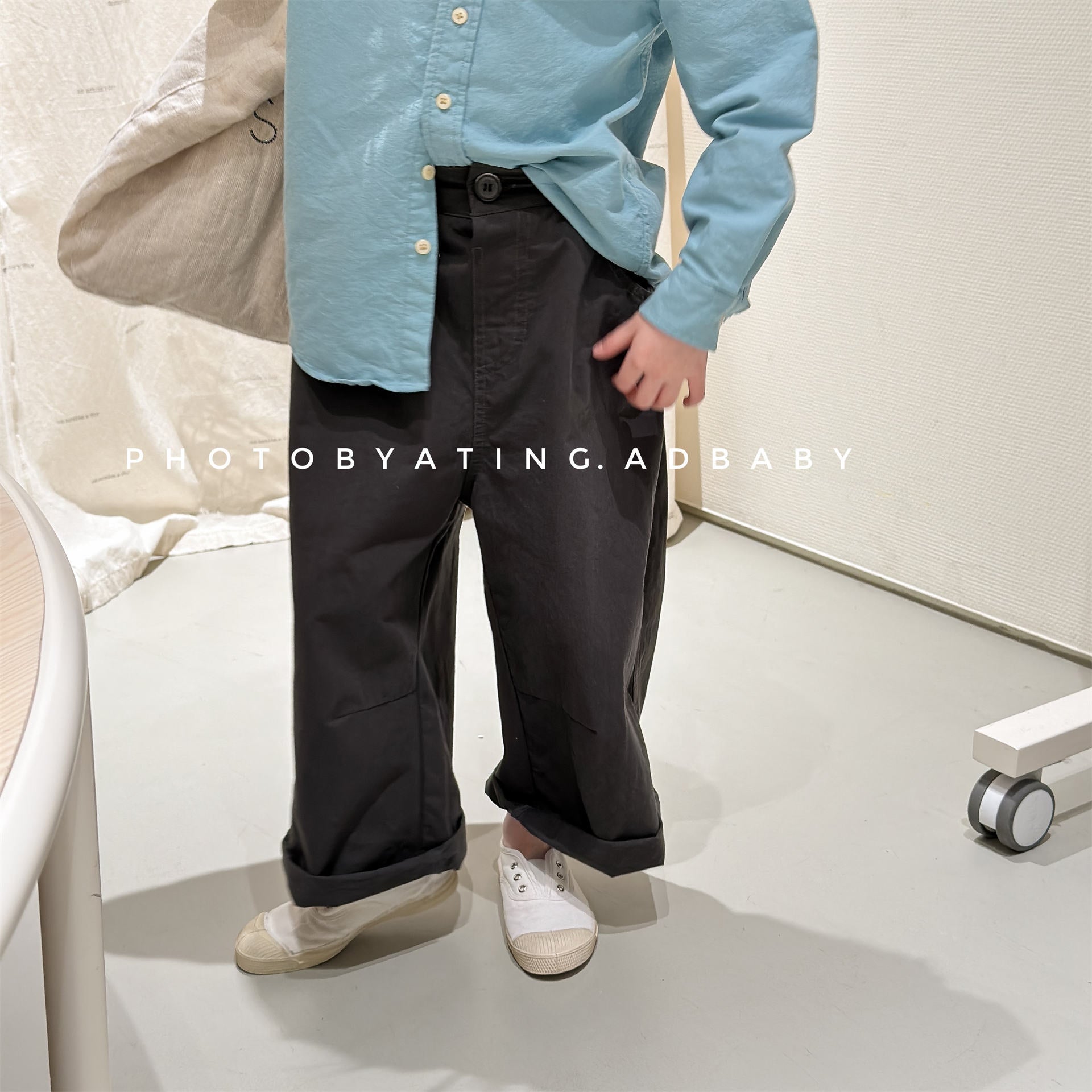 Washed Cotton Harem Pants ウォッシュドコットン テーパード パンツ【mh0012440】 ADbaby ロングパンツ・スウェットパンツ