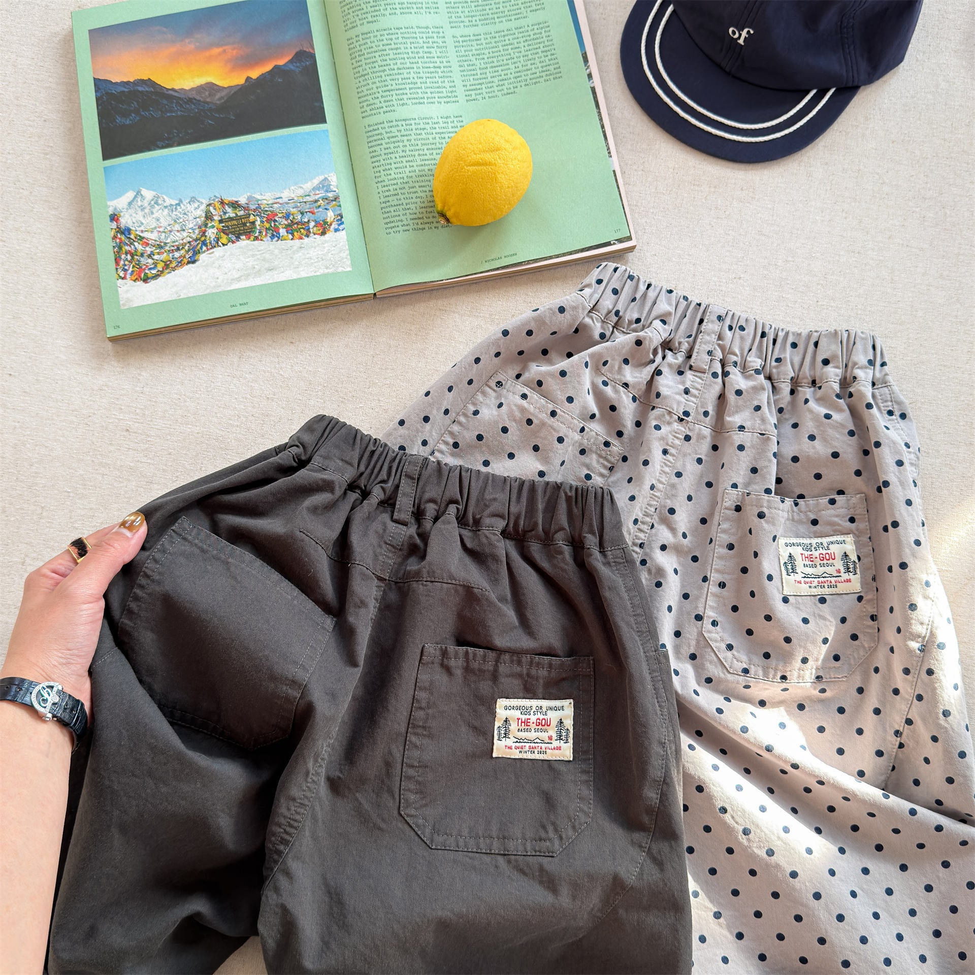 Washed Cotton Harem Pants ウォッシュドコットン テーパード パンツ【mh0012440】 ADbaby ロングパンツ・スウェットパンツ
