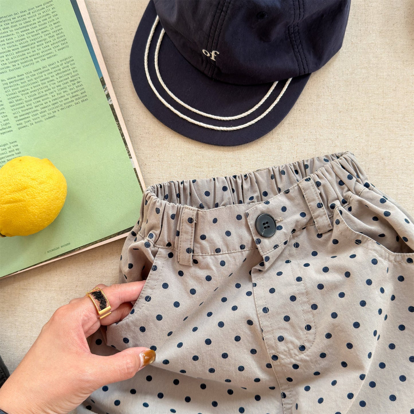 Washed Cotton Harem Pants ウォッシュドコットン テーパード パンツ【mh0012440】 ADbaby ロングパンツ・スウェットパンツ