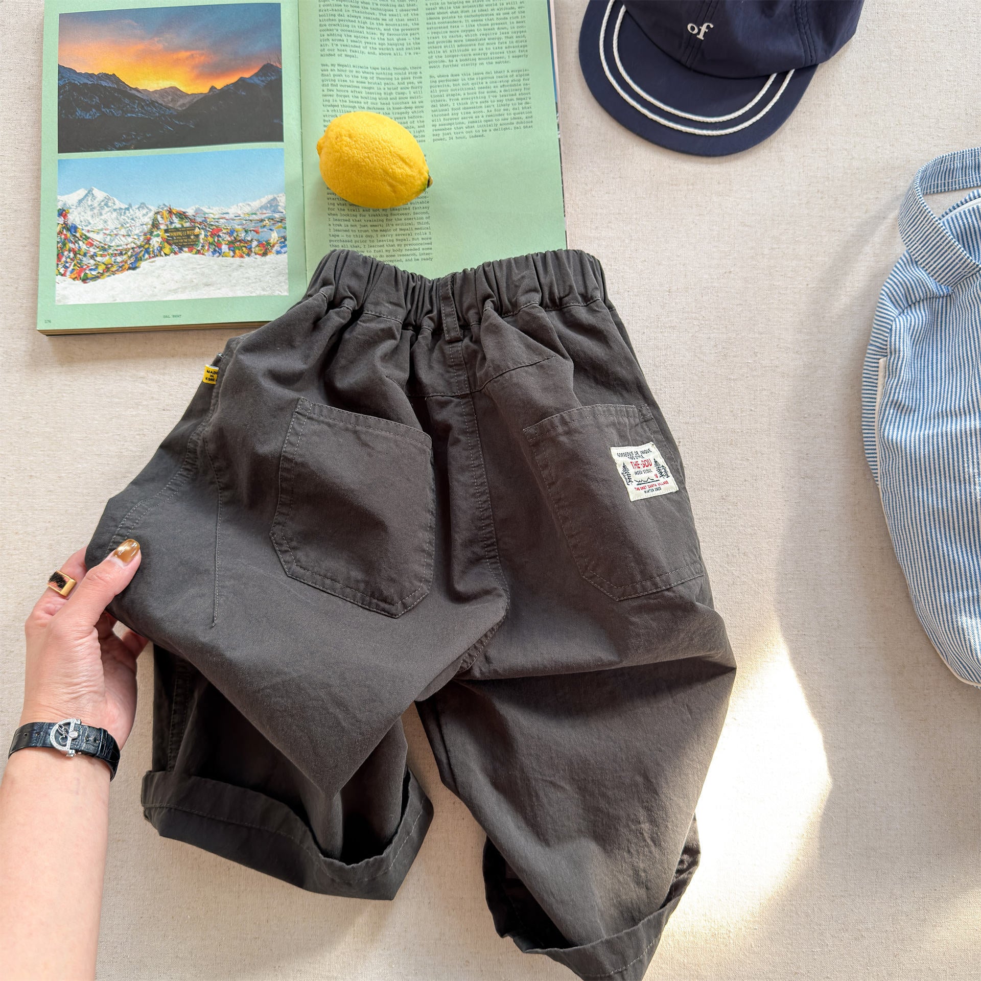 Washed Cotton Harem Pants ウォッシュドコットン テーパード パンツ【mh0012440】 ADbaby ロングパンツ・スウェットパンツ