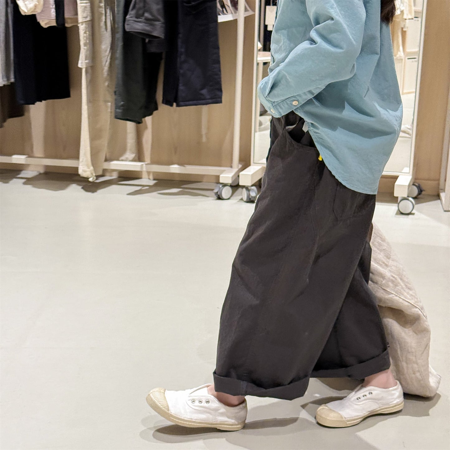 Washed Cotton Harem Pants ウォッシュドコットン テーパード パンツ【mh0012440】 ADbaby ロングパンツ・スウェットパンツ