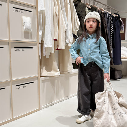 Washed Cotton Harem Pants ウォッシュドコットン テーパード パンツ【mh0012440】 ADbaby ロングパンツ・スウェットパンツ