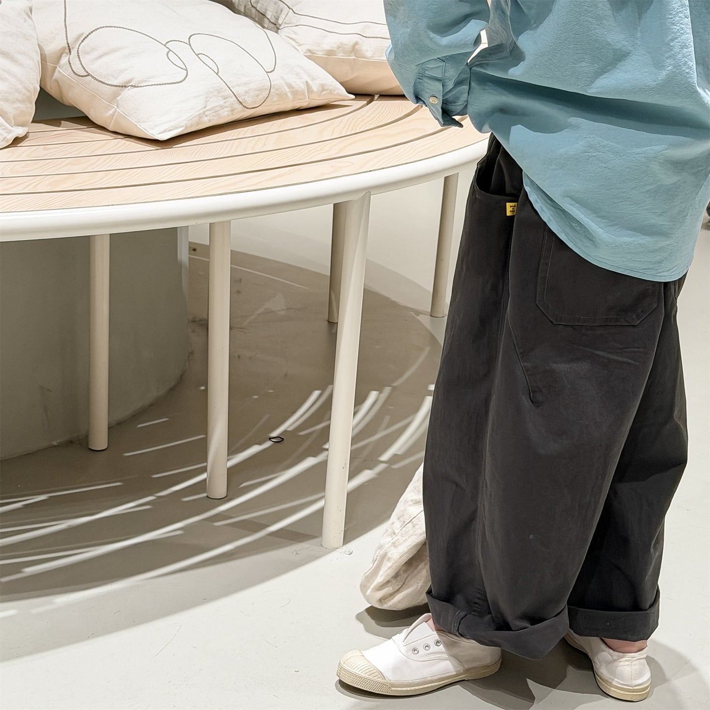 Washed Cotton Harem Pants ウォッシュドコットン テーパード パンツ【mh0012440】 ADbaby ロングパンツ・スウェットパンツ