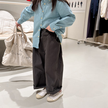 Washed Cotton Harem Pants ウォッシュドコットン テーパード パンツ【mh0012440】 ADbaby ロングパンツ・スウェットパンツ
