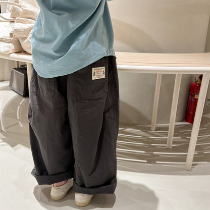 Washed Cotton Harem Pants ウォッシュドコットン テーパード パンツ【mh0012440】 ADbaby ロングパンツ・スウェットパンツ