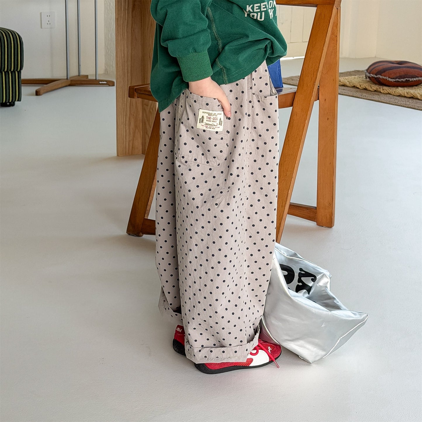 Washed Cotton Harem Pants ウォッシュドコットン テーパード パンツ【mh0012440】 ADbaby ロングパンツ・スウェットパンツ